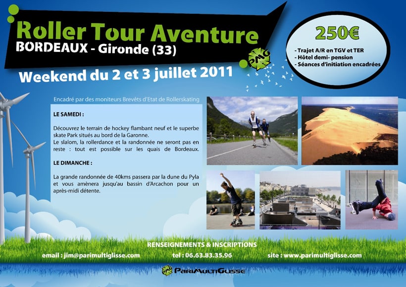 Séjour PMG Roller Tour Aventure 2011 à Bordeaux