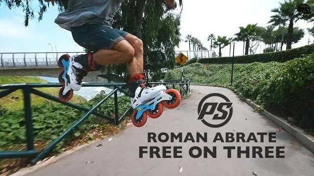 Roman Abrate en session roller freeride à Lima (Pérou)