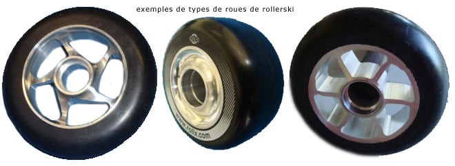 Différents types de roues de rollerski