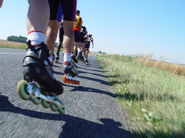 Randonnée roller en groupe Randonnée roller en groupe