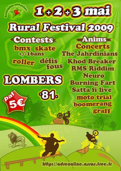 Contest de roller, skate et BMX &#8211; Rural Festival 2009 à Lombers (81)