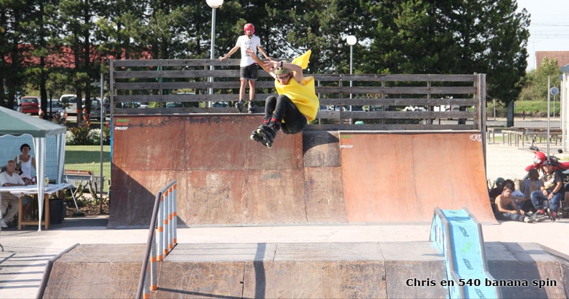 Chris au dessus du spine