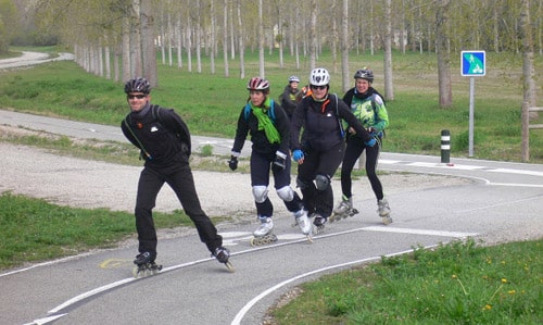 Randonnée roller du club de saint-etienne