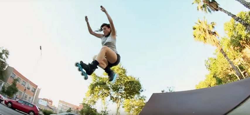 Session roller freeride avec Mery Muñoz à Barcelone (Espagne)