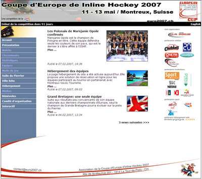 Coupe d&rsquo;Europe de roller hockey 2007 à Montreux (Suisse)