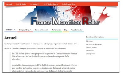 Site Internet du France Marathon 2014