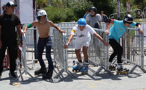 Skate Cross Series à Marseille, départ des concurrents