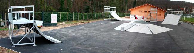 Le skatepark de Marcoussis (91) Vue générale du skatepark de Marcoussis