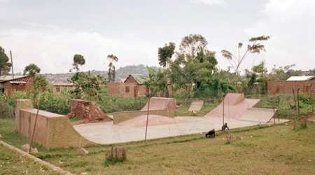 un skatepark en Ouganda