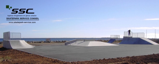 Un skatepark en bord de mer