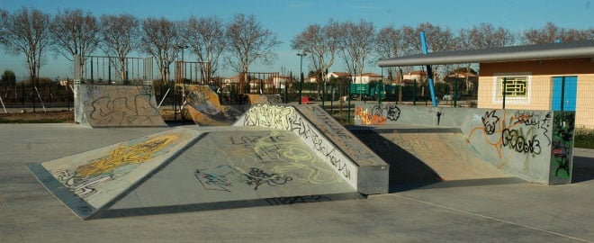 La funbox du skatepark de Mauguio