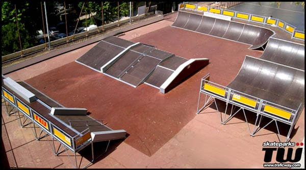 Vue aérienne du skatepark Jean Bouin de Nice