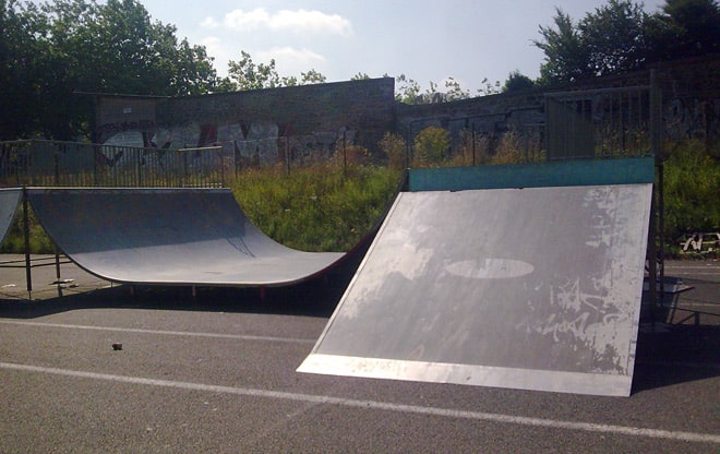 L'ancien skatepark modulaire de Saint-brieuc