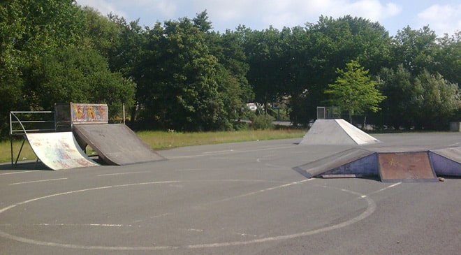 L'ancien skatepark modulaire de Saint-brieuc