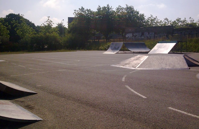 L'ancien skatepark modulaire de Saint-brieuc