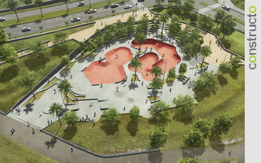 Un beau skatepark en béton sort de terre à la Réunion (974)