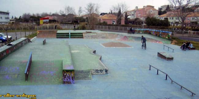 Skatepark de Sète (34) Vue générale du skatepark de Sète (34)