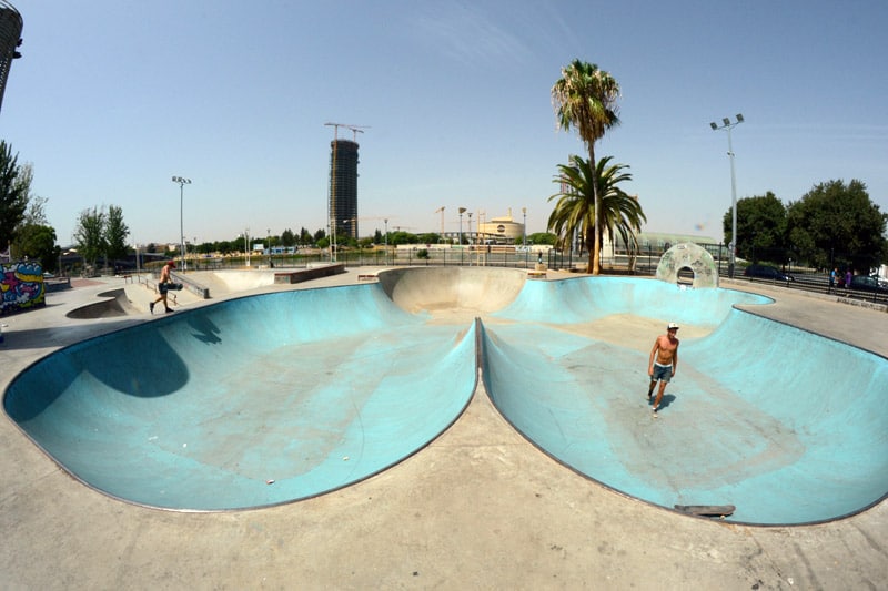 Le second bowl du skatepark de Séville (Espagne)