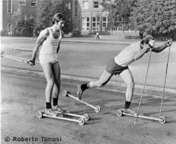  Entraînement de l'équipe de France à l'INSEP en 1971 avant les jeux olympiques de 1972 à Sapporo >