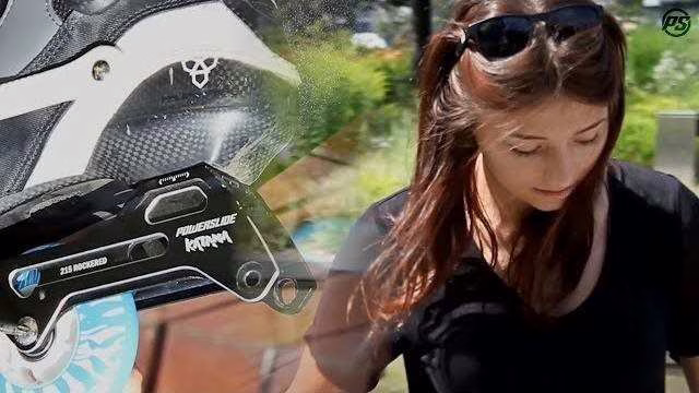 Freestyle slalom en platine roller 3×90 mm avec Ewelina Czapla en Pologne