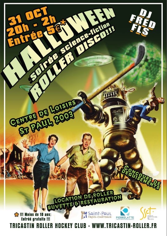Roller disco science-fiction pour Halloween 2016 avec le club du Tricastin (26)