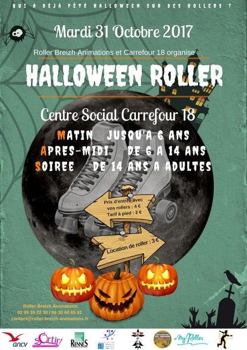 Soirée disco roller Halloween à Rennes (35)