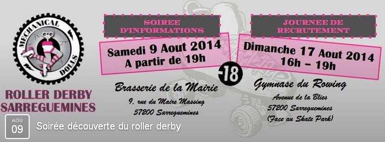 Soirée découverte roller derby à Sarreguemines (57)