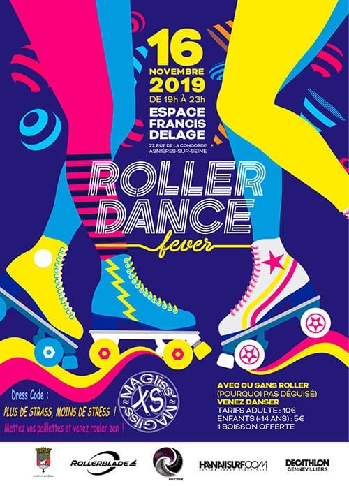 soirée roller dance fever 2019 à Asnières (92)