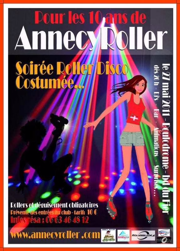 Soirée roller disco déguisée 2011 à Annecy (74)
