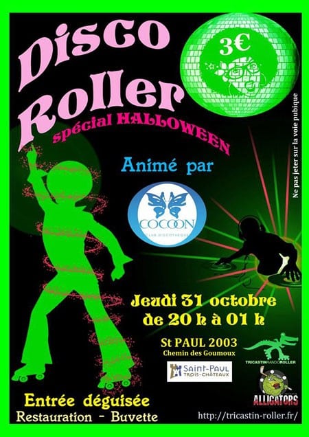 Soirée roller disco spéciale Halloween à Saint-Paul-Trois-Châteaux (26)