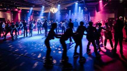 Soirée roller disco au Sucre à Lyon (2016)