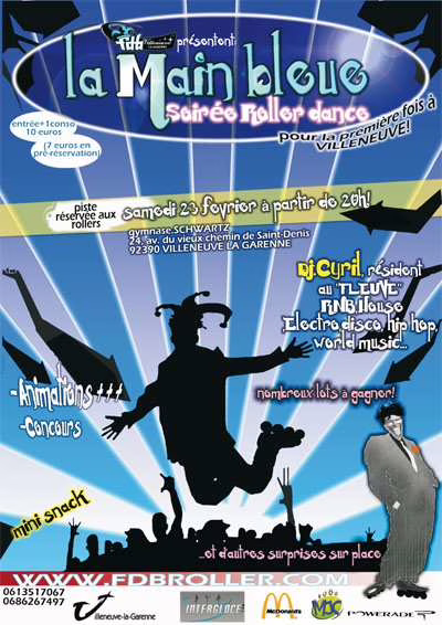 Soirée roller Dance « Main bleue » 2008 à Villeneuve-la-Garenne (92)