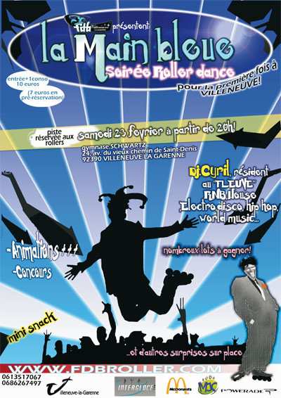 Soirée roller Dance « Main bleue » 2008 à Villeneuve-la-Garenne (92)