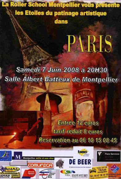 Spectacle Roller School 2008 sur le thème de Paris à Montpellier (34)