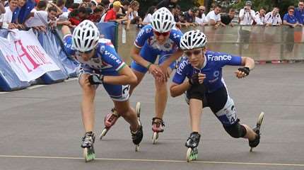 sprint arrive senior dames championnat europe 2012 roller course elimination small