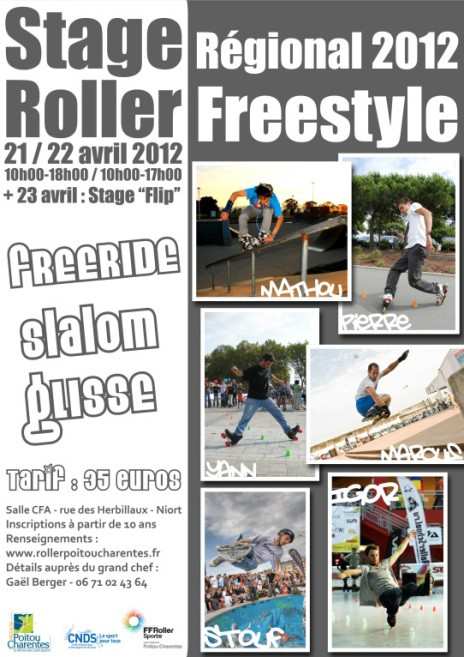 Stage régional de roller freestyle 2012 à Niort (79)