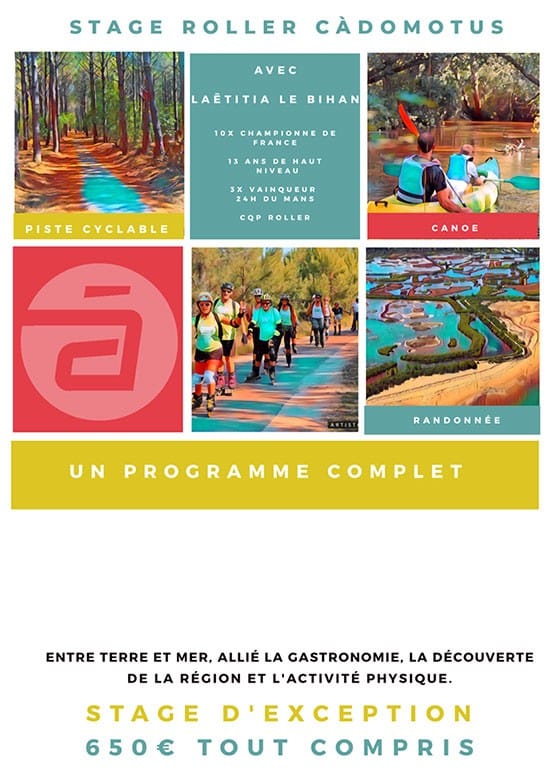 Stage de roller adulte 2020 avec Cadomotus sur le Bassin d’Arcachon (33)