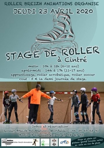 Stage de roller freestyle et roller soccer 2020 à Cintré (35)
