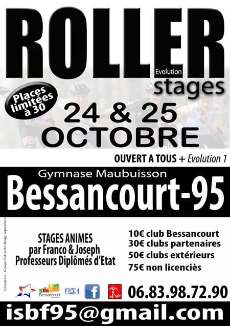Stage de roller d’ocotbre 2015 à Bessancourt (95)