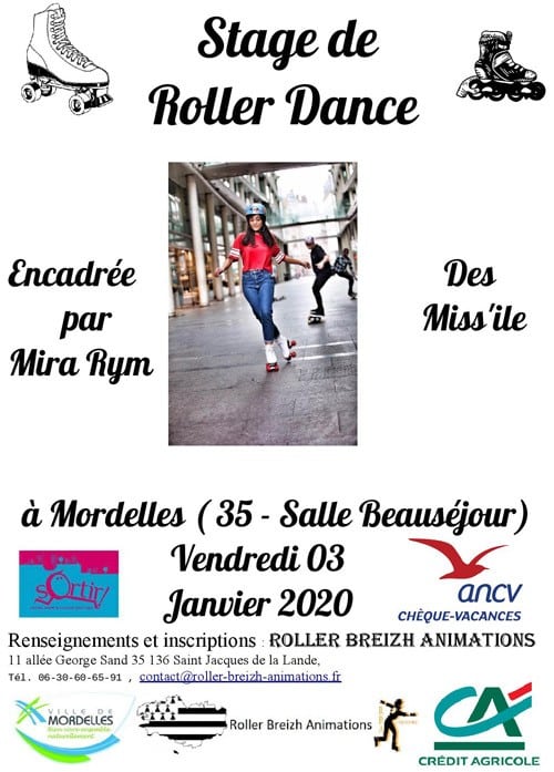 Stage de roller dance et roller party 2020 à Mordelles (35)