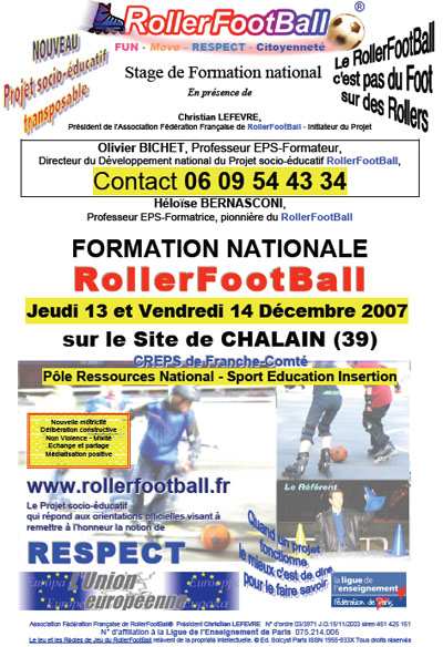 Stage de roller-soccer 2007 à Chalain (39)