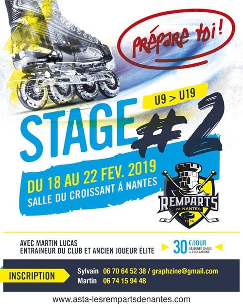 Stage de roller hockey U9-U19 2019 à Nantes (44)