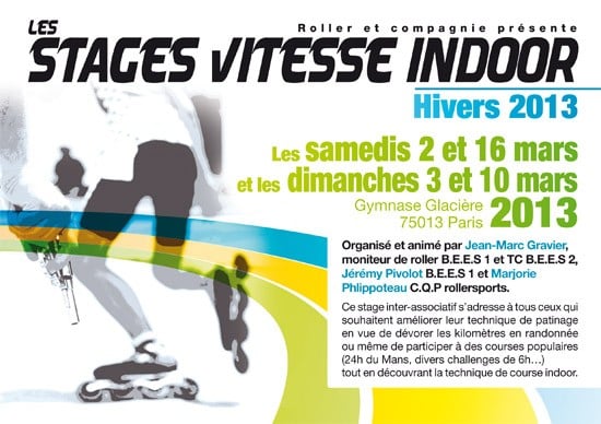Stages de vitesse Indoor à Paris (75)