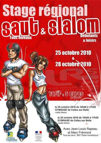 Stages régionaux de roller saut et slalom 2010 à Celles-sur-Belle (79)