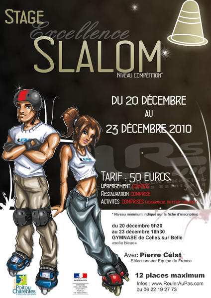 Stage régional de roller saut et slalom 2010 à  Celles-sur-Belle (79)