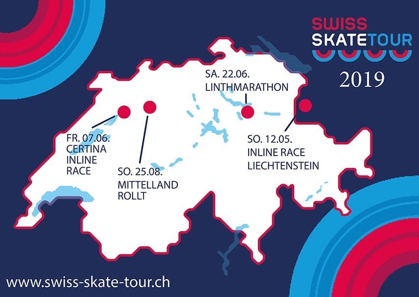Le calendrier du Swiss Skate Tour 2019
