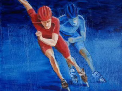 Dominique Bertrand, peintre et sportif