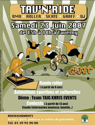 Contest de roller en skatepark et randonnées roller 2007 à Taverny (95)