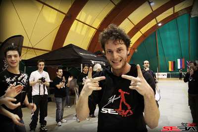 Le team Seba en roller freestyle au Busto battle 2011 (Italie)