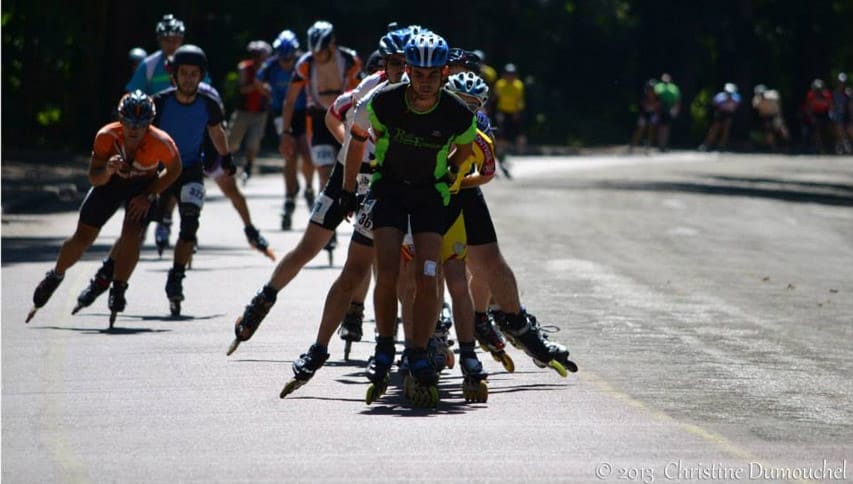 Peloton aux 6 Heures Roller de Paris 2013